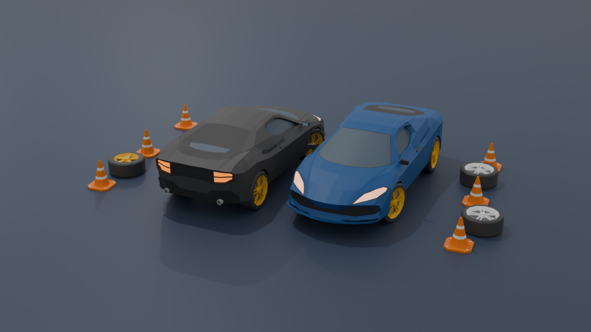 Mobile Optimize-Low Poly Vehicles