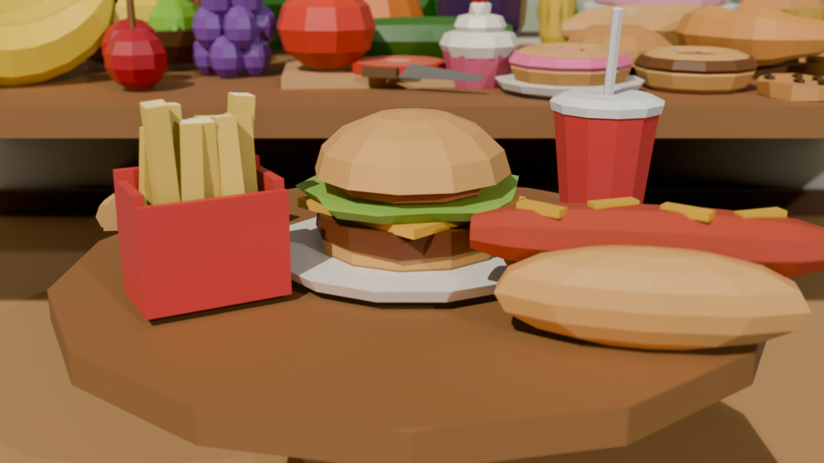 Low Poly Food Pack - 220+ Models