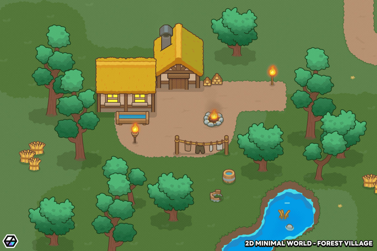 2D Minimal World - Forest Village