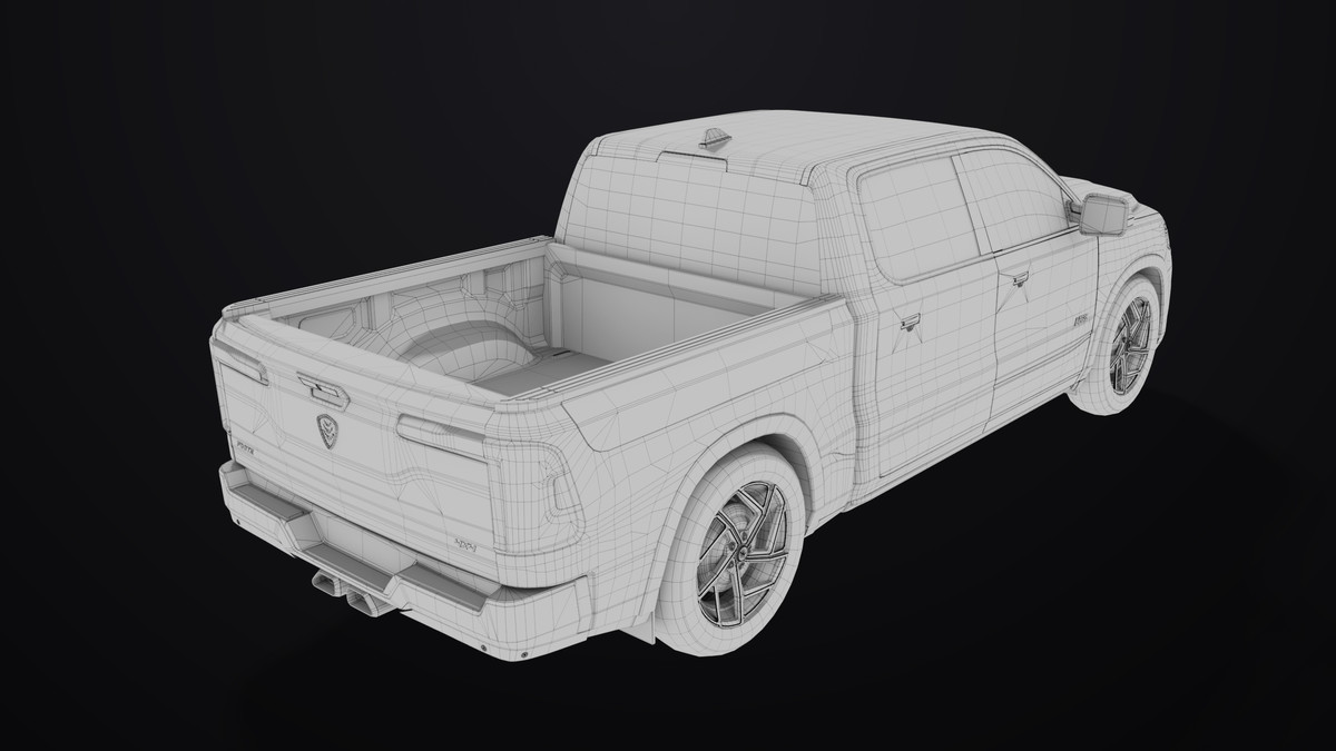 Pickup Truck 03 Grey and White URP HDRP Textures