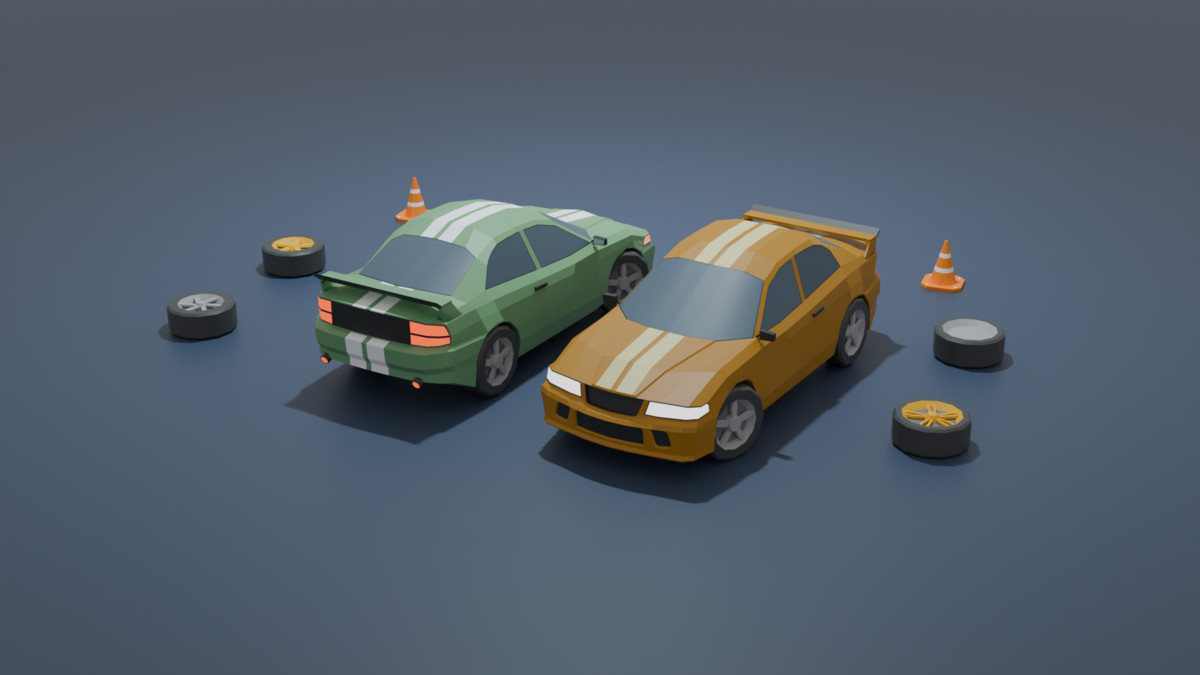 Mobile Optimize-Low Poly Cars