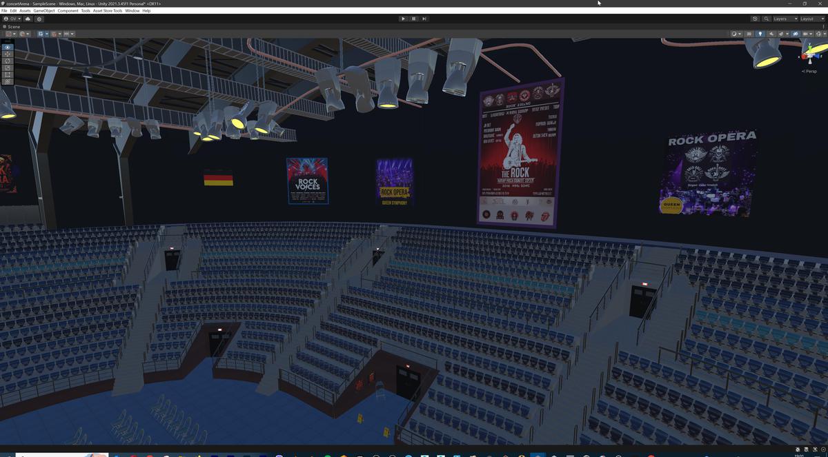 Concert Event Stage Arena Interior Modular 3d Environment Level