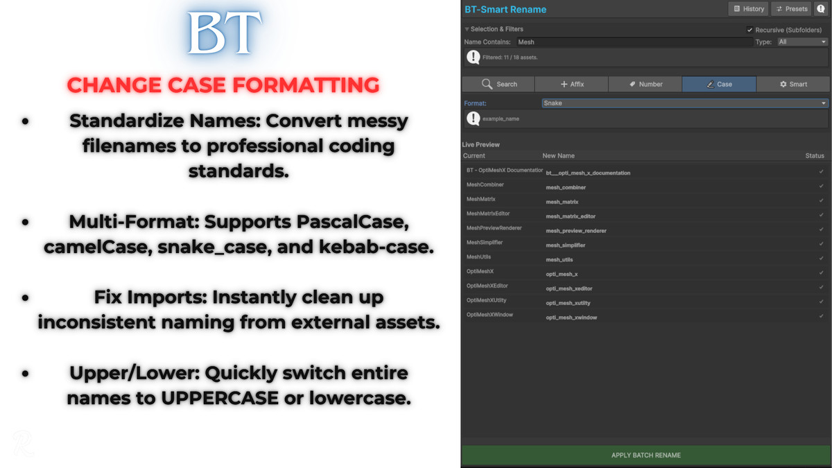 BT-Smart Rename Pro: Advanced Project Organizer