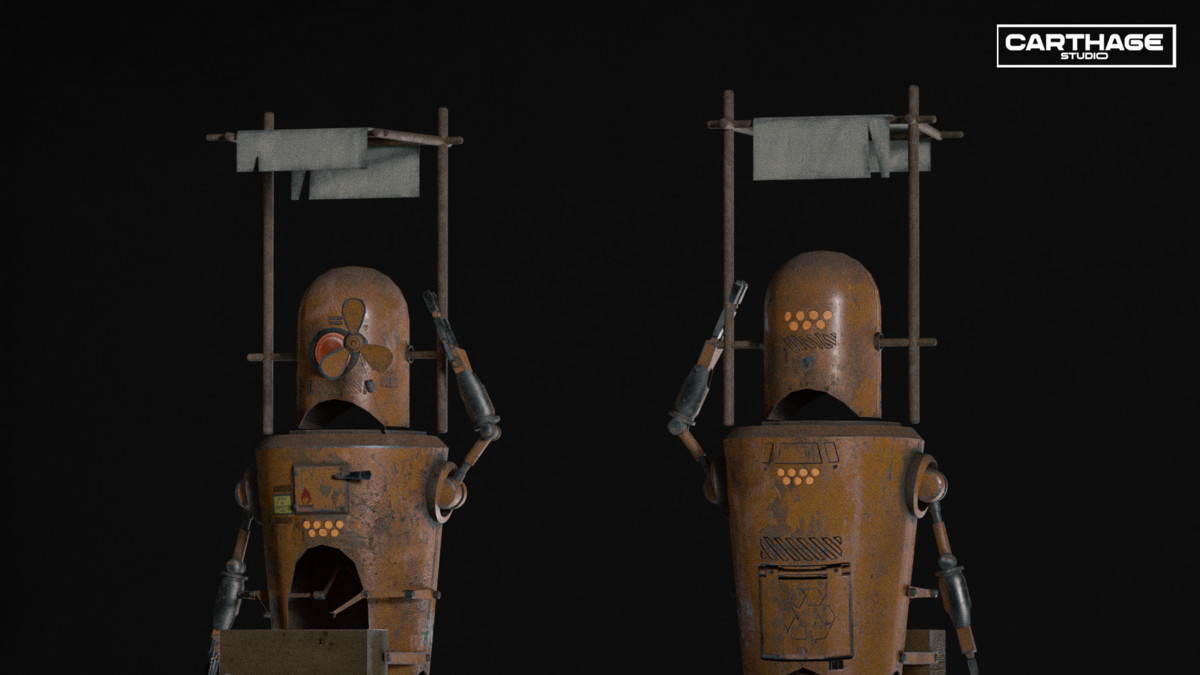 Vendor Robots NPC Bundle – 6 Rigged Game-Ready Characters