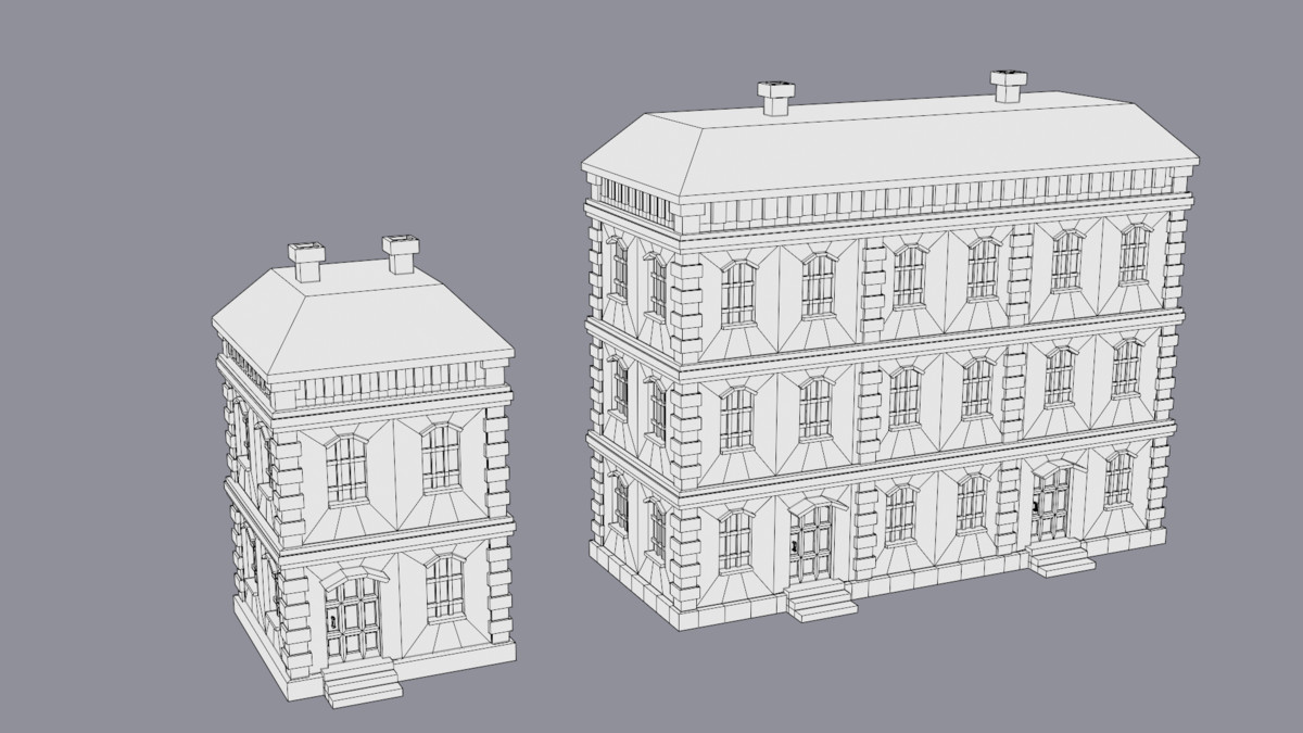 30 Low-Poly Urban Buildings Collection