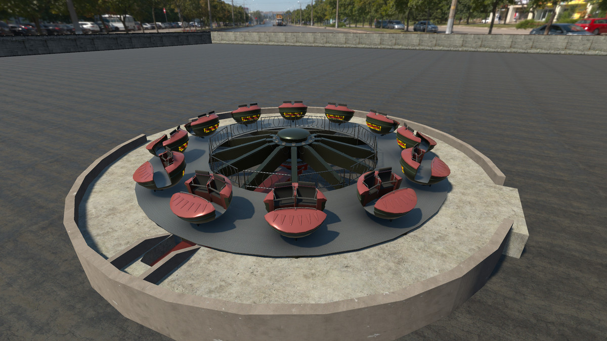 High Detail Fairground Ride 04 - DiscoRound