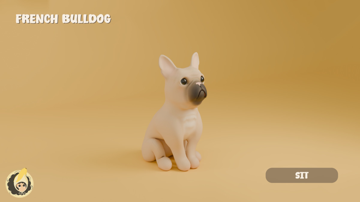 Animated French Bulldog