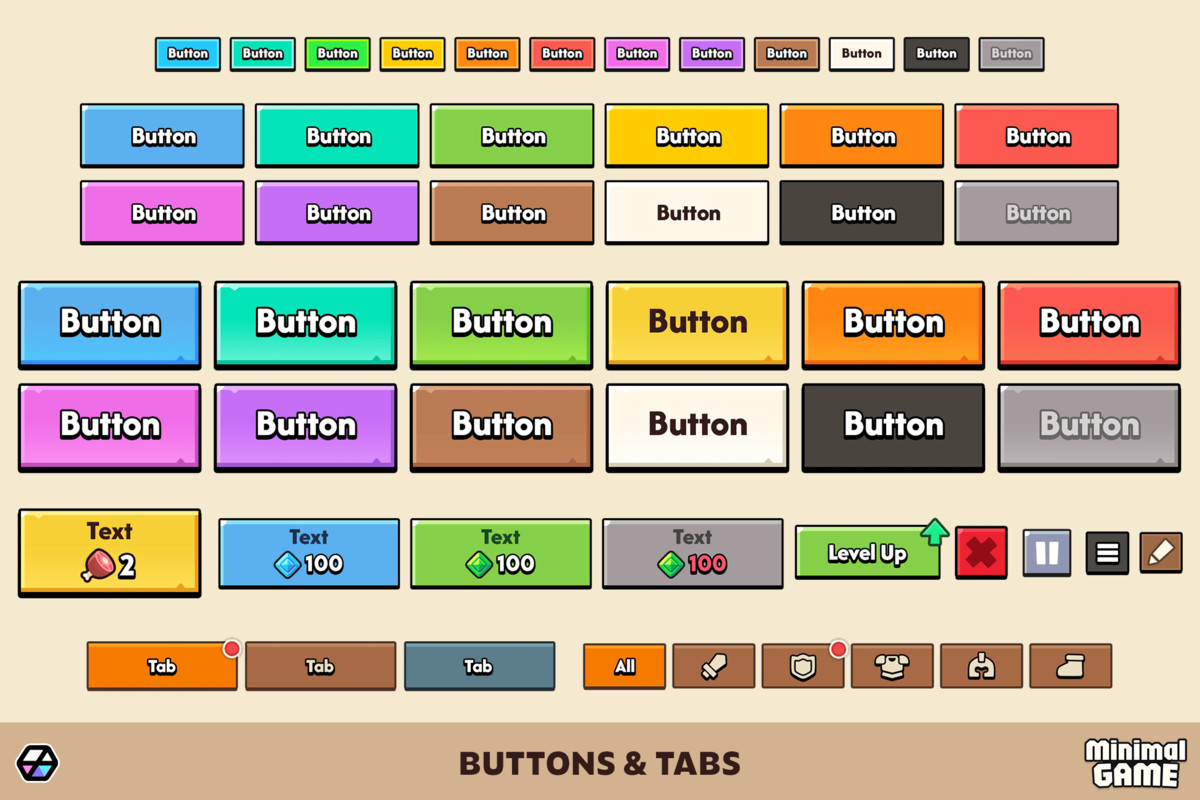 GUI Pro - Minimal Game Light(+PSD)