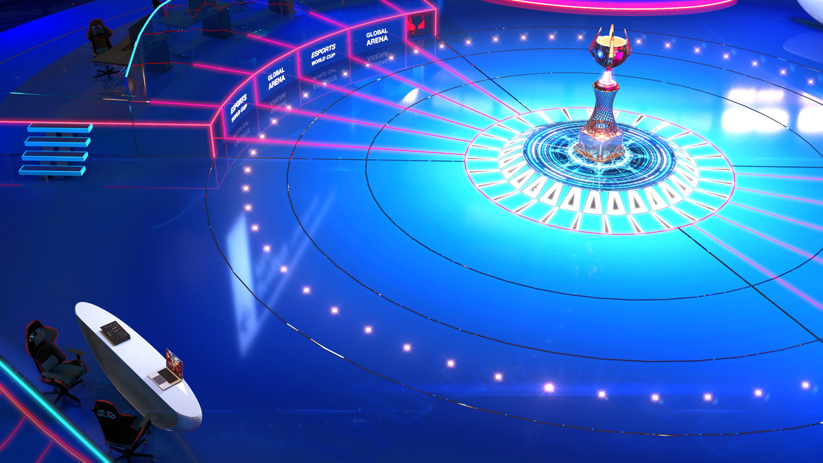 Esports Stage Environment - Futuristic 3d Arena Interior (Gaming Tournament Cup)