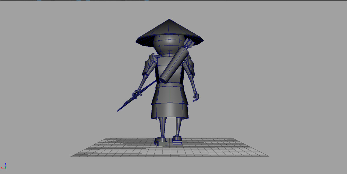 Samurai animated character