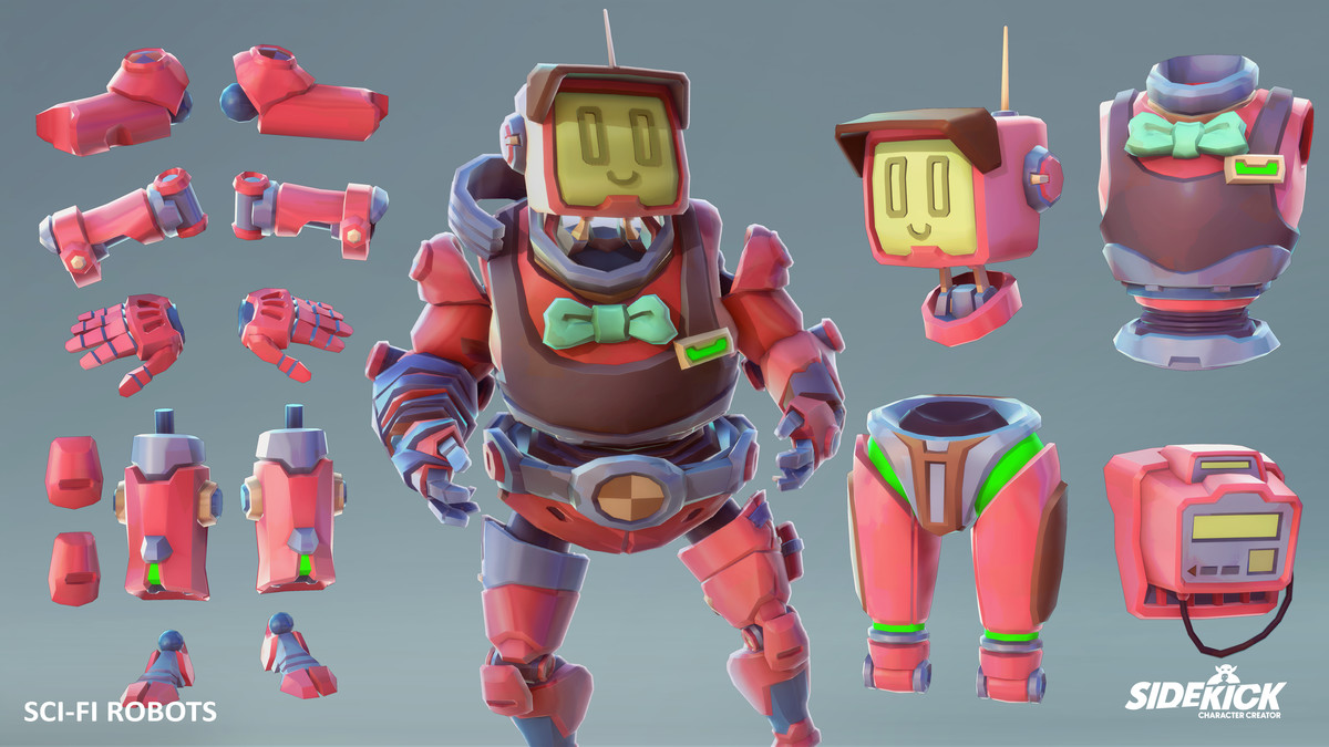 Sci-Fi Robots – Sidekick Modular Characters by Synty