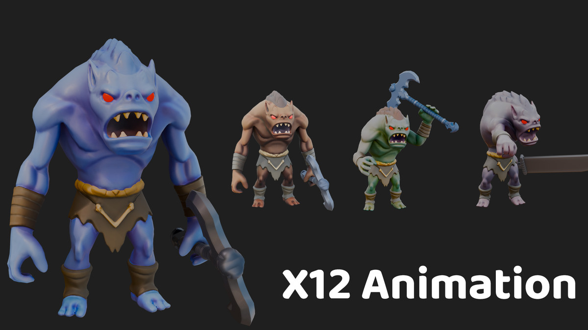 Stylized Fantasy Enemy NPC Bundle 01 by AKE