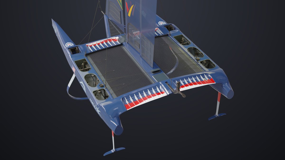 Yacht Hydrofoil Sailing Boats HDRP URP Textures