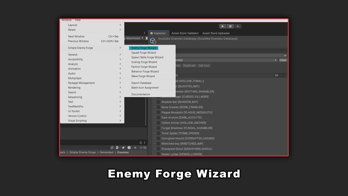 Simple Enemy Forge: No-Code Enemy, Squad, Spawn, Scaling & Wave w/ JSON Export