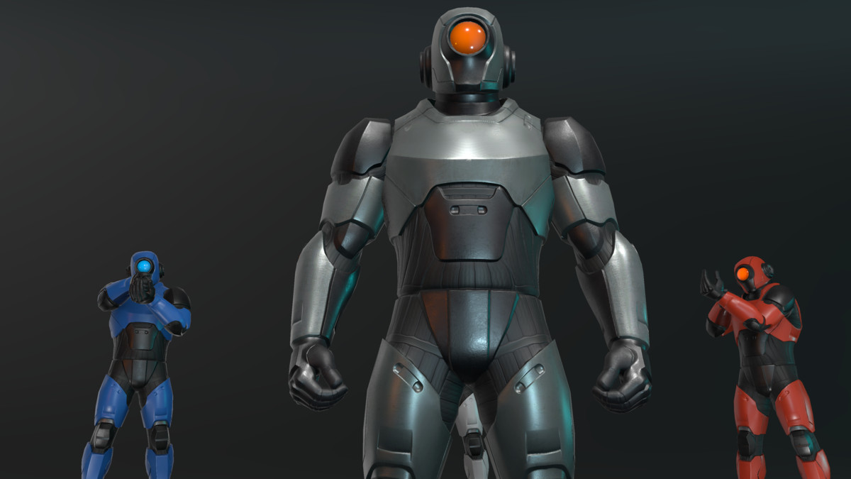 Sci-Fi Robot Character Pack | 4 Humanoid Units | Customizable