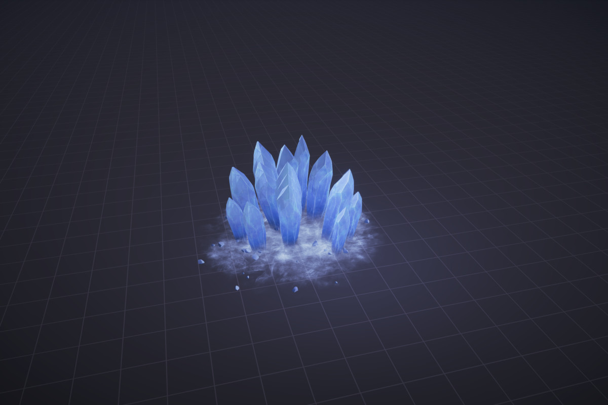 Stylized Ice Impact VFX