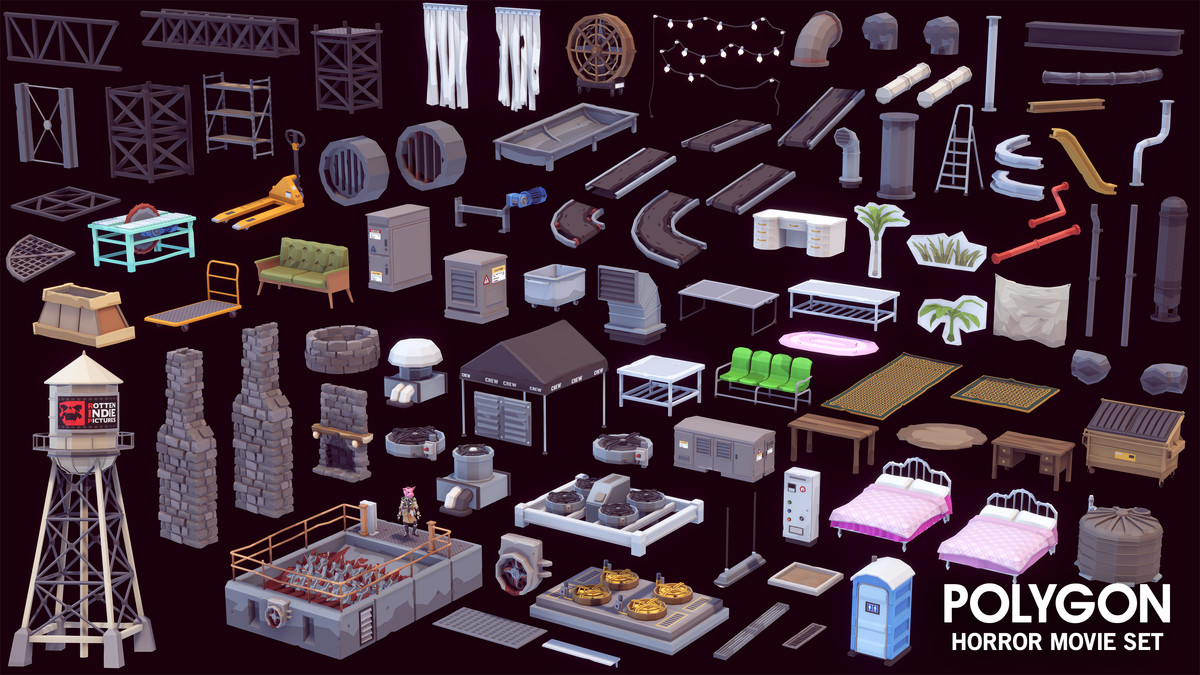 POLYGON - Horror Movie Set - Low Poly 3D Art by Synty