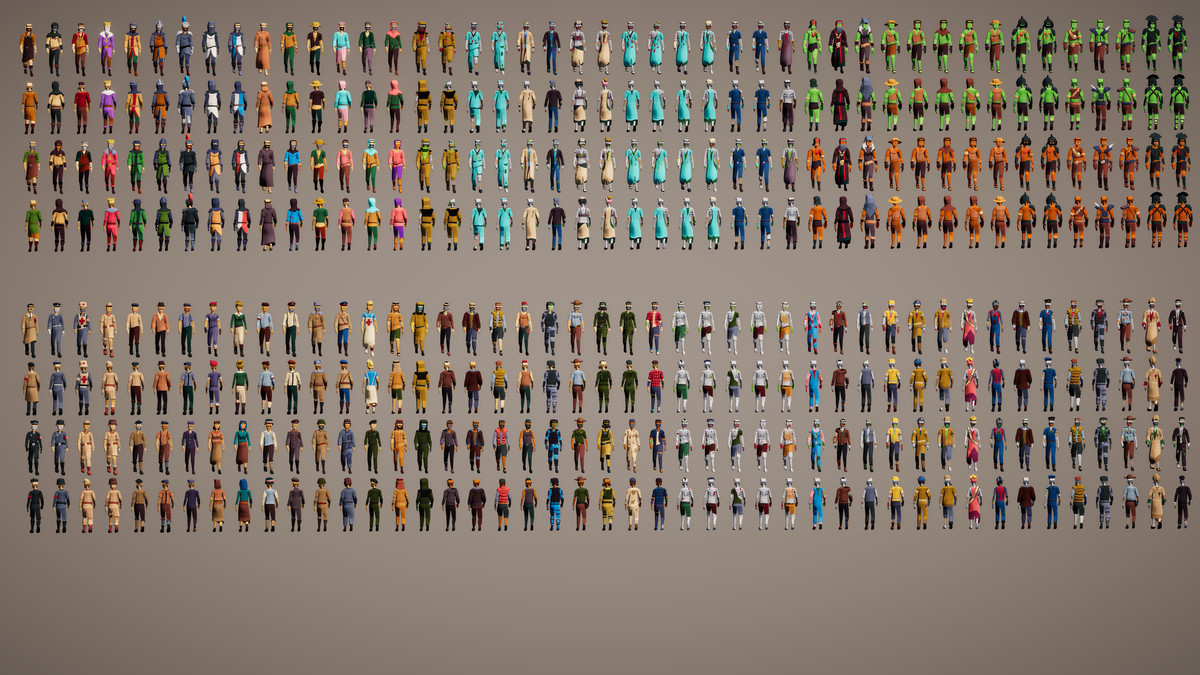 3D Characters Lowpolly Bundle 6