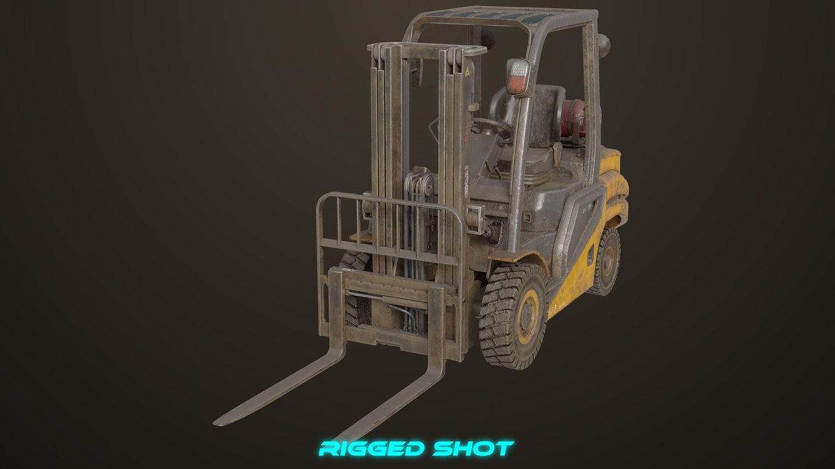 Dusty Forklift Trucks URP HDRP Textures