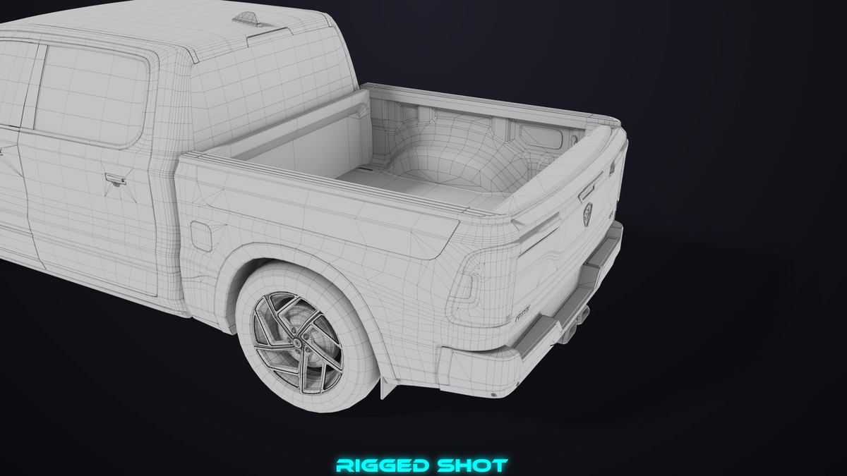 Pickup Truck 03 Blue Dusty URP HDRP Textures