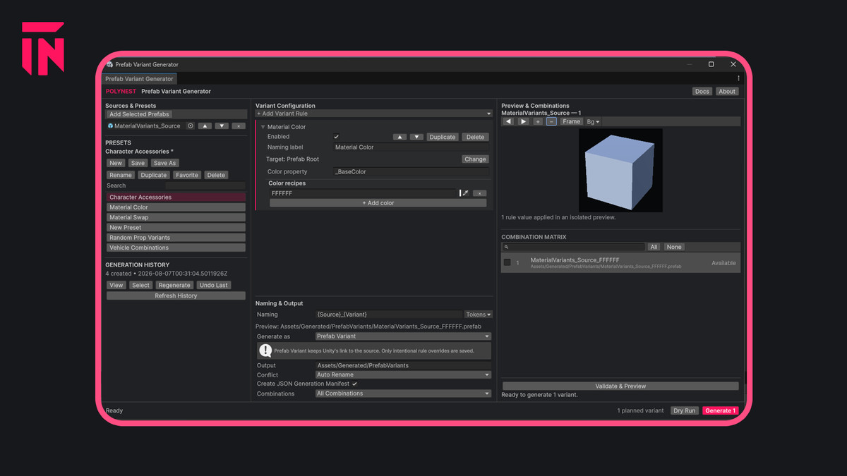 Prefab Variant Generator
