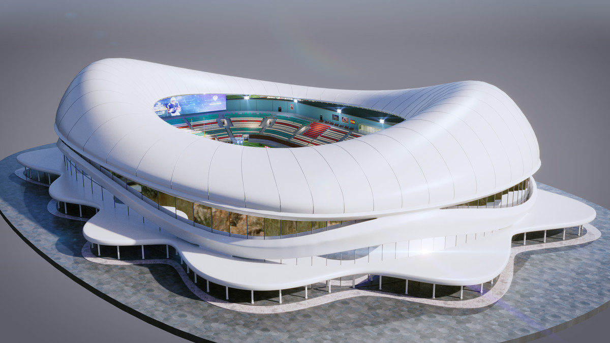 Modular American Football Stadium 3d Environment - Exterior, Interior, Props