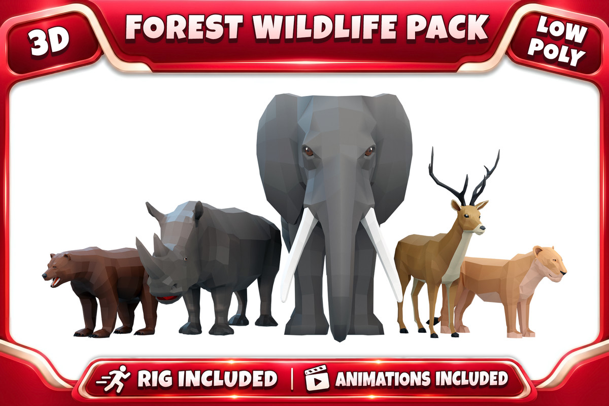 Poly Art: Forest Wildlife Pack