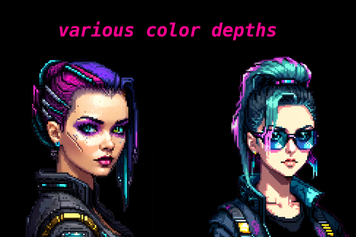 Pixel Art Cyberpunk Portaits