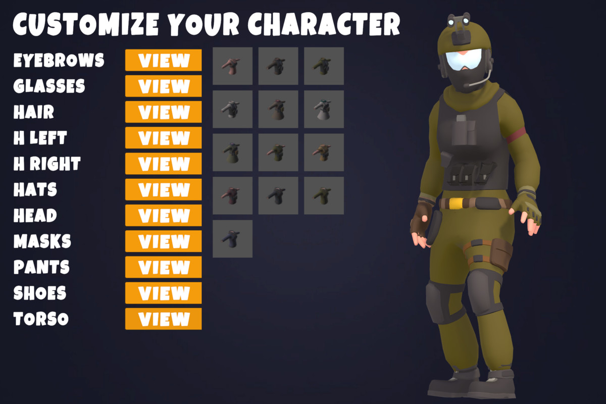 Customizable 3D Military Characters Bundle