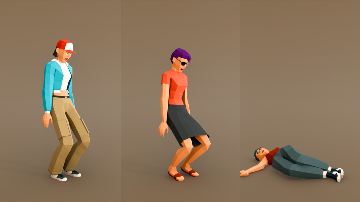 Modular Woman Ultra Low-Poly