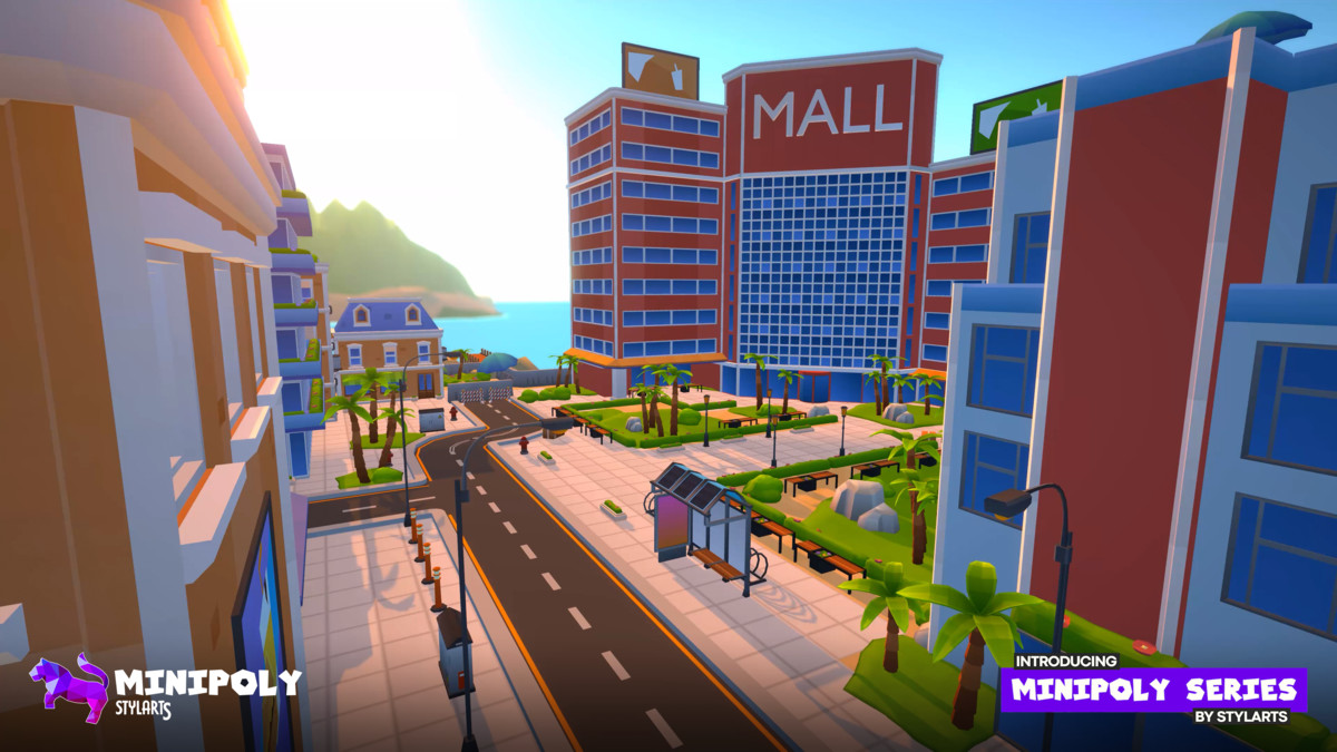 Minipoly Series - Modern Island City ( Stylized Lowpoly Environment )