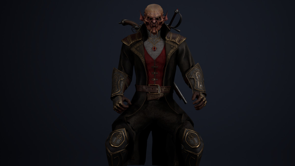 Vampire Monster Character – Dark Fantasy Hunter | Horror Enemy