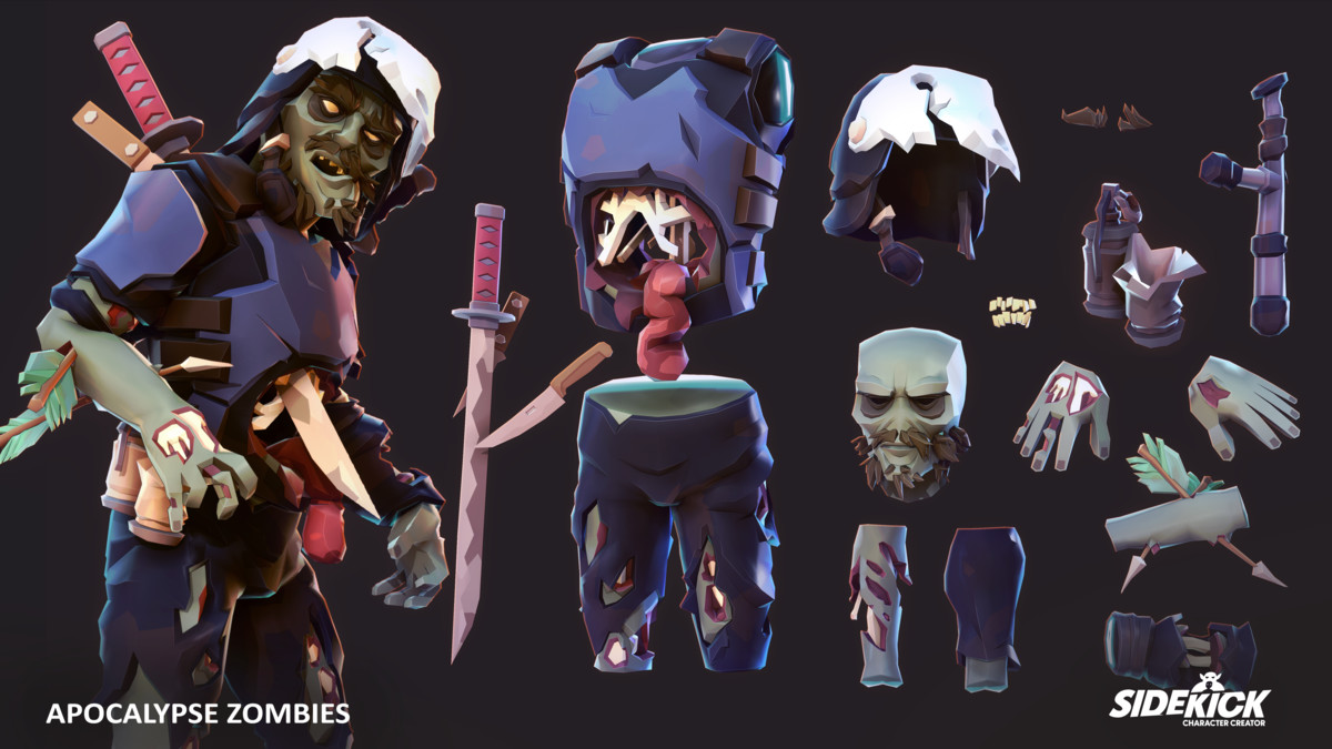 Apocalypse Zombies – Synty Sidekick Modular Characters