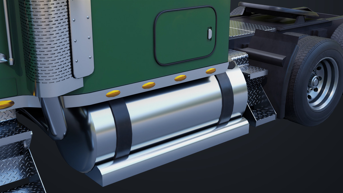 Heavy Truck Chassis 07 Green URP HDRP Textures