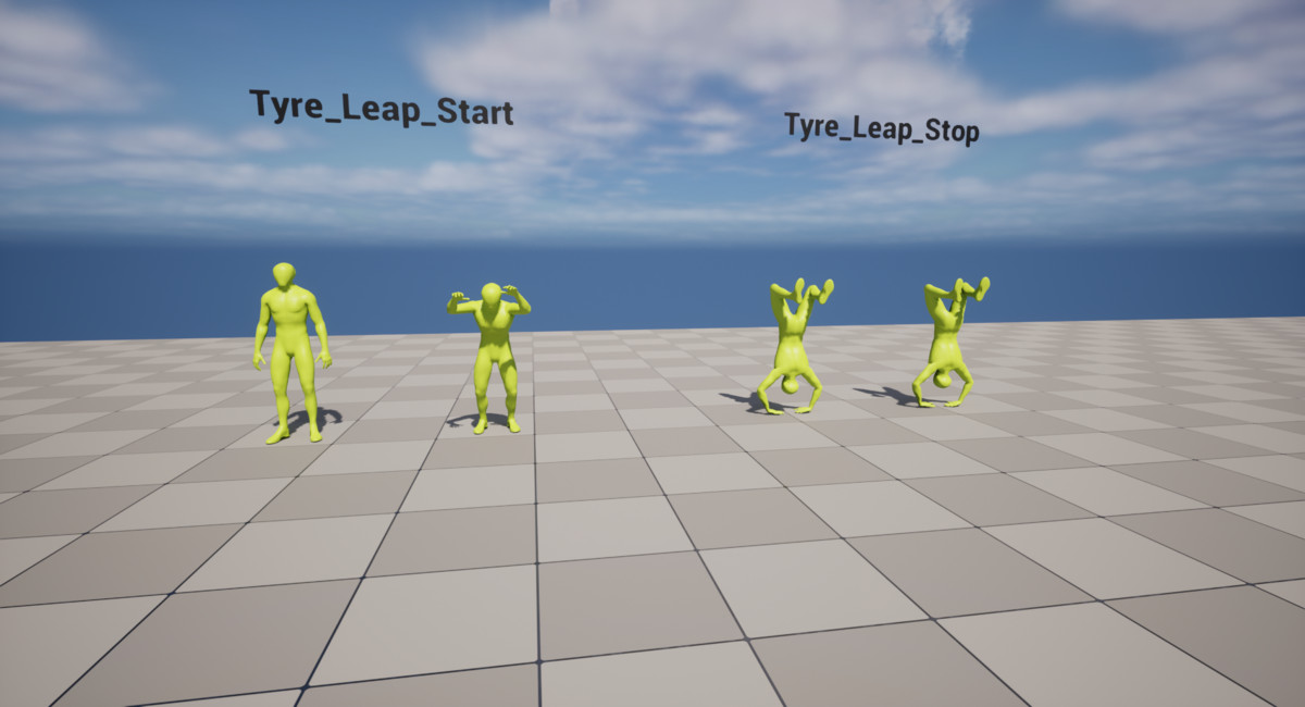 Parkour Tire Leap Animation