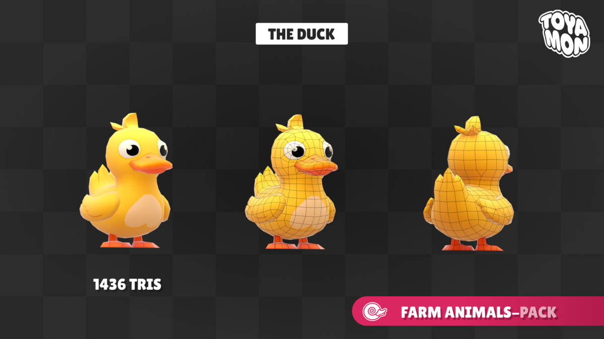 Stylized Farm Animals Pack - Low poly