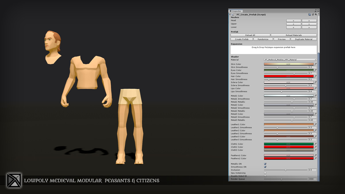 Lowpoly NPCs Bundle MEDIEVAL FANTASY SERIES