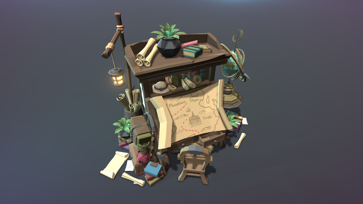 STYLIZED Fantasy Workshops & Crafting Vol. 2 - Low Poly 3D Art