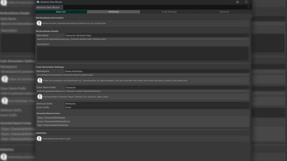 LF Attribute Forge Pro: No Code Stat Generator with Stat Influences and Scaling