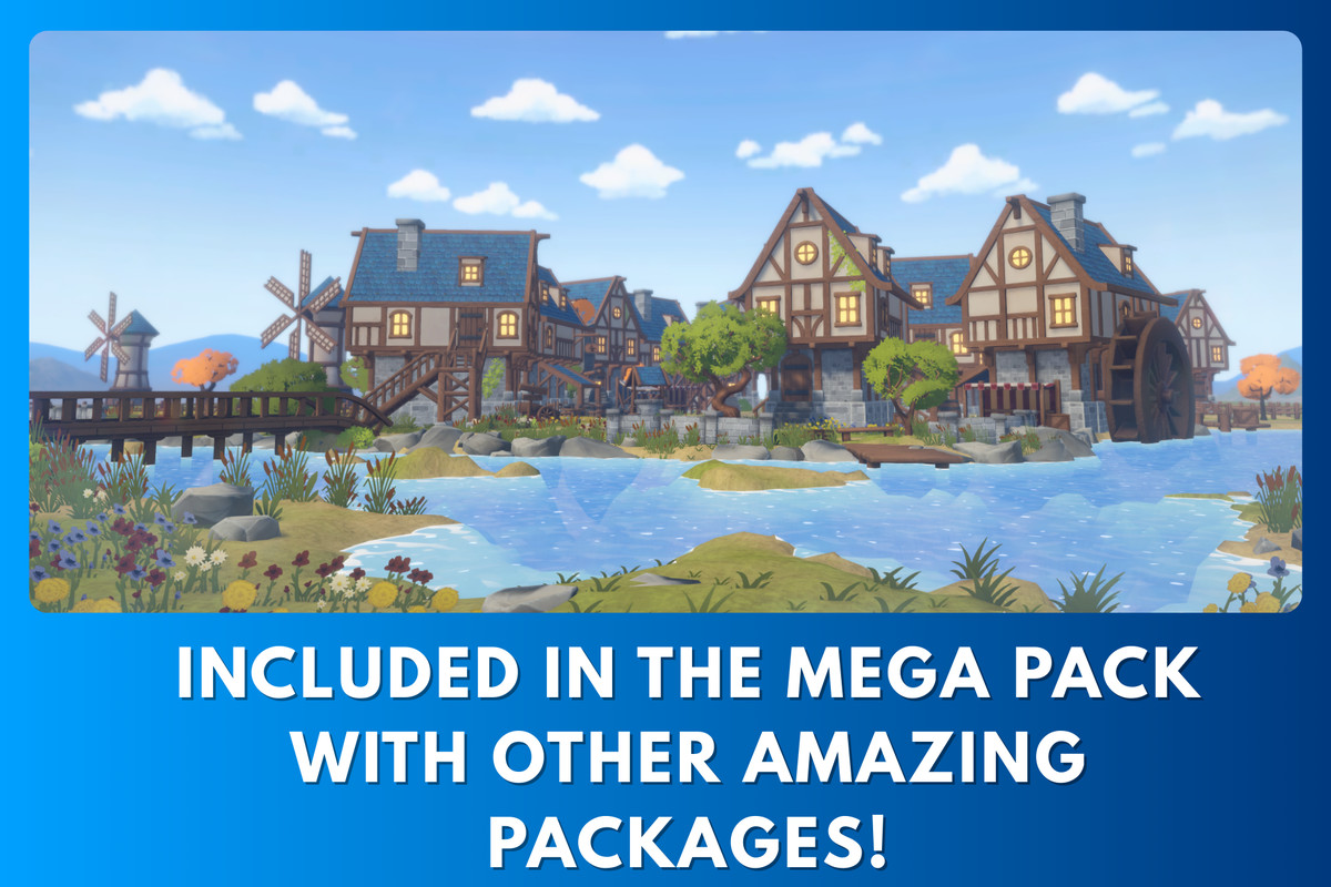 Stylized Modular Buildings Fantasy Village