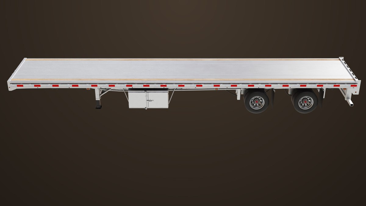 Flat Bed Trailer 05 Heavy Truck URP HDRP Textures