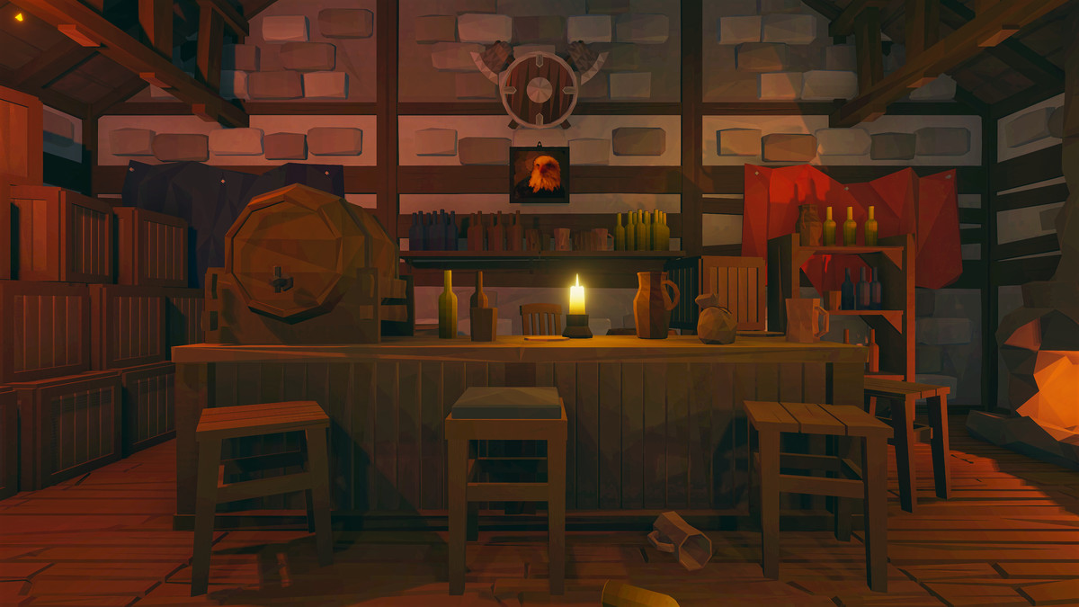 Low Poly Medieval Interior and Constructions