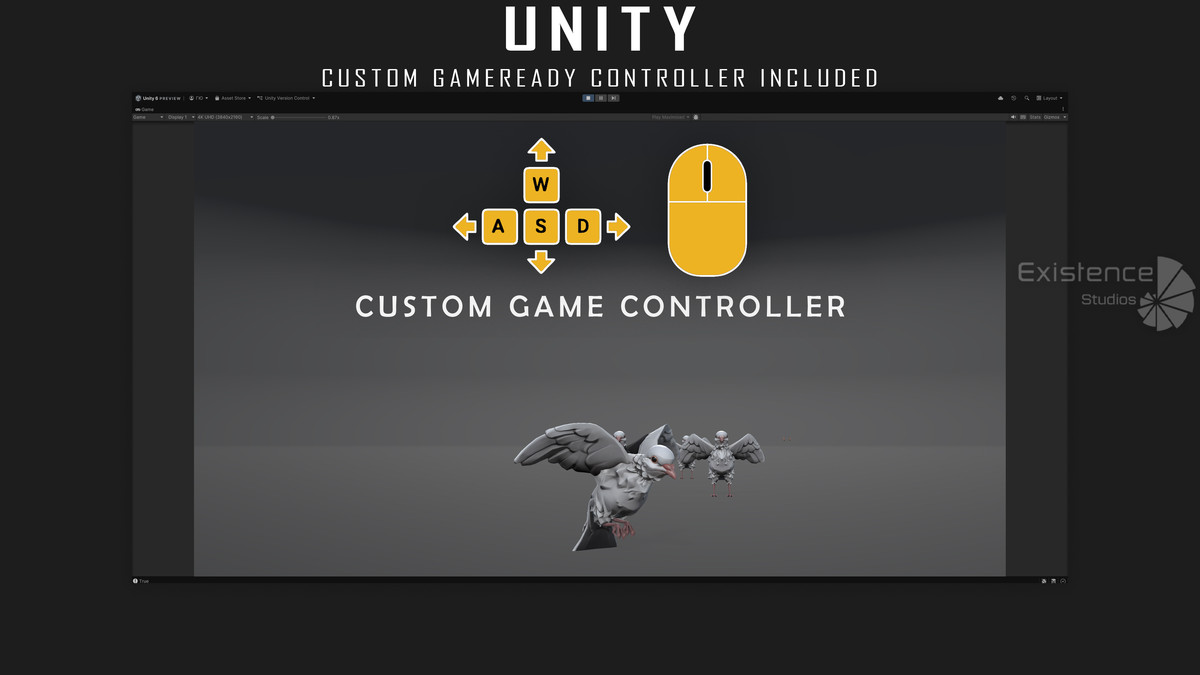 3 in 1 - Stylized Character Pack - Maid Mary - White Pigeon - Shield Guardian