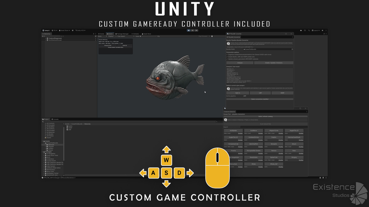 Underwater Creatures Bundle – 20 Fish & Sea Animals + 3 Bonus Models