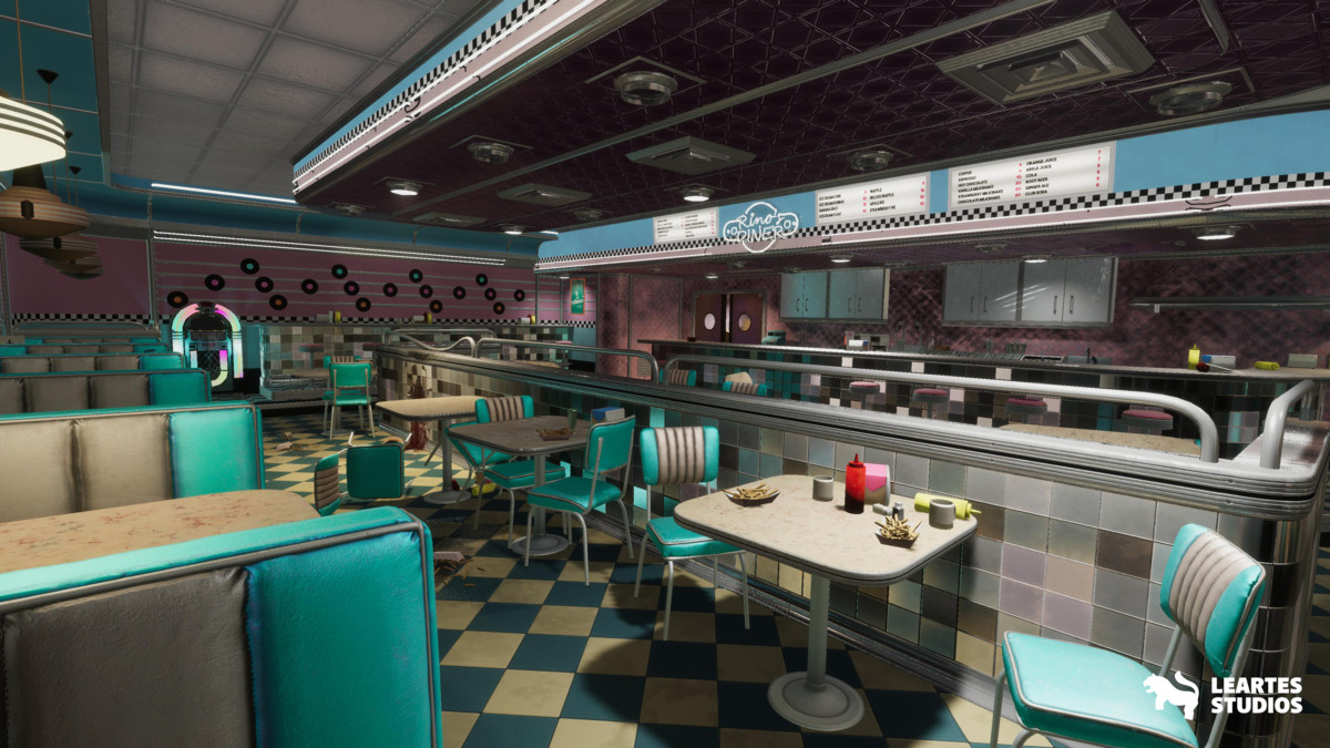 Rino's Diner Environment ( Rinos Diner American Interior Diner USA )