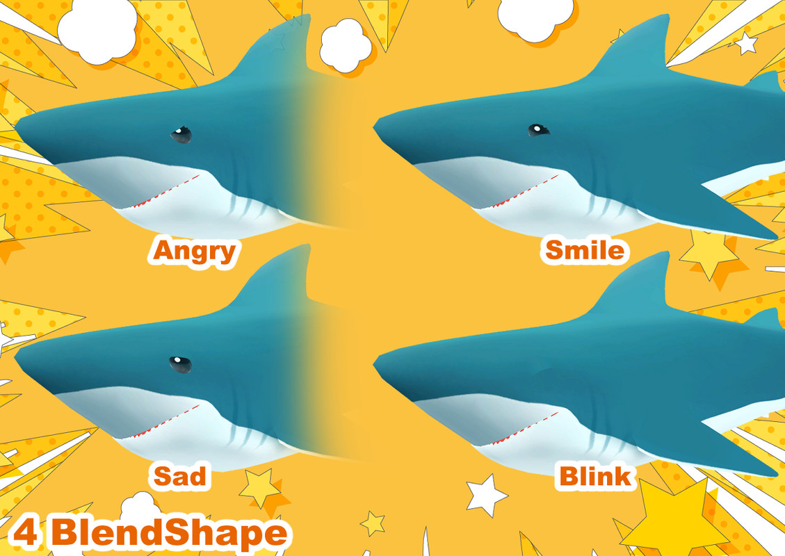 HandPainted Cartoon Shark