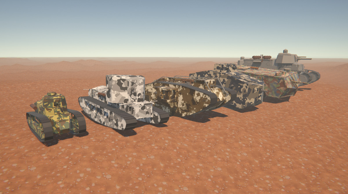 WW1 Lowpoly Tank Asset Pack