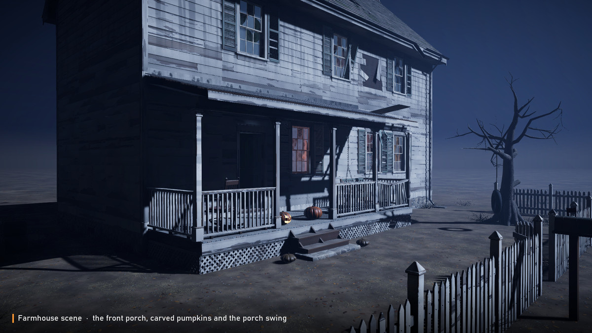 Stylized Haunted Farmhouse - Modular Horror House (URP)