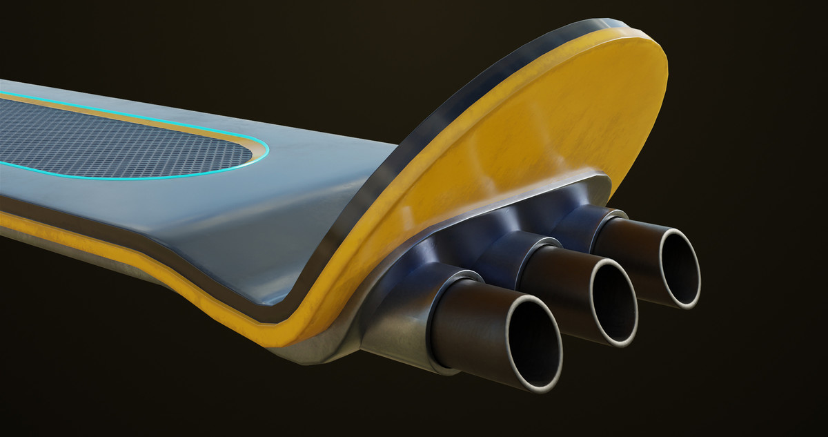 10 Sci Fi Hoverboards URP HDRP Textures