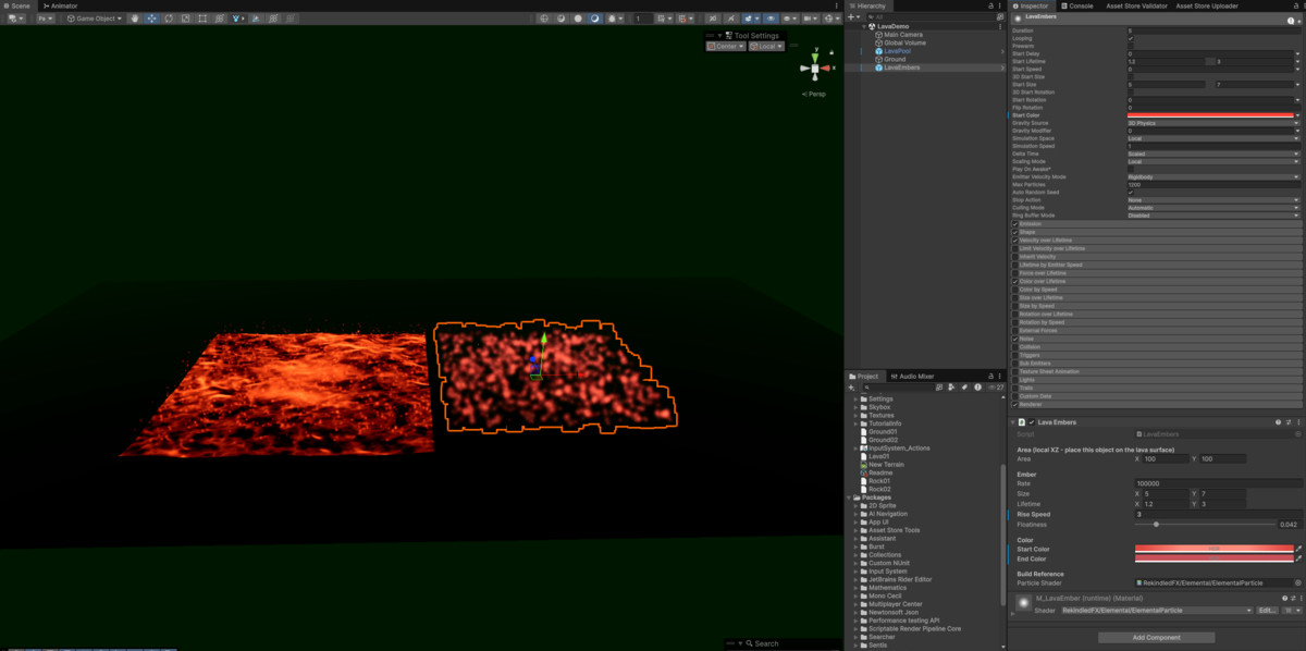 RekindledFX Lava - LavaParticles and Procedural Lava